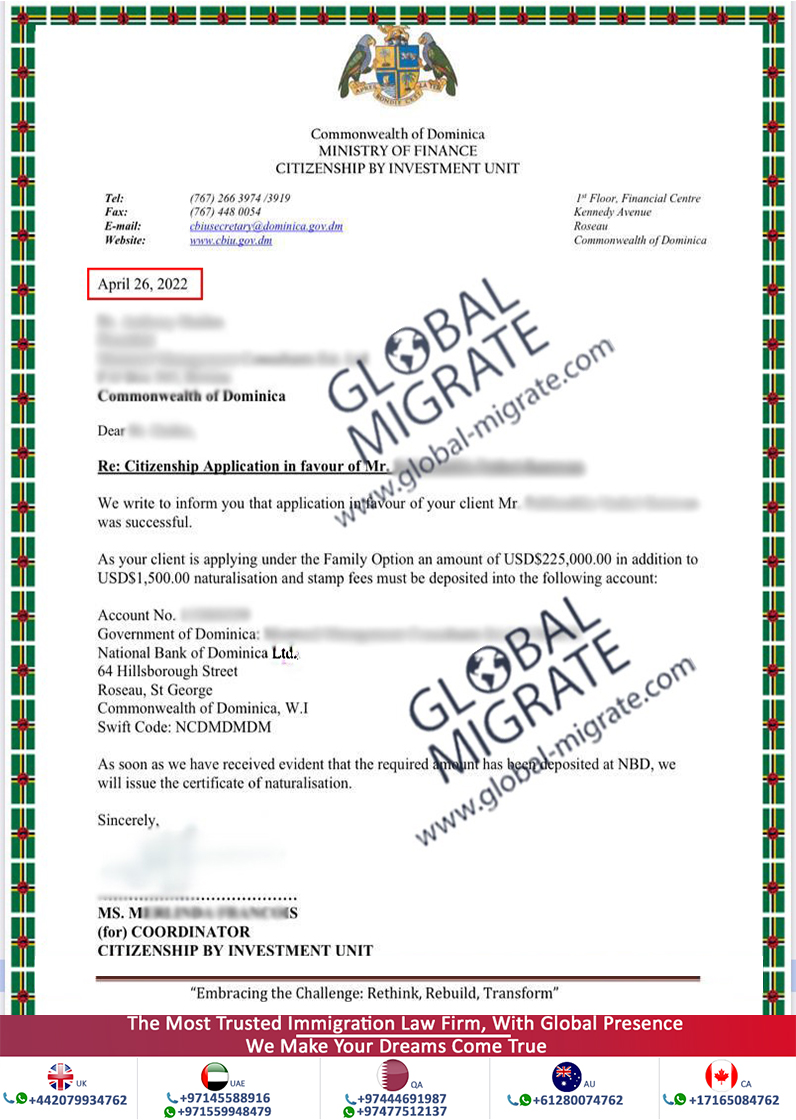 dominica-second-passport-visa-approval-global-migrate